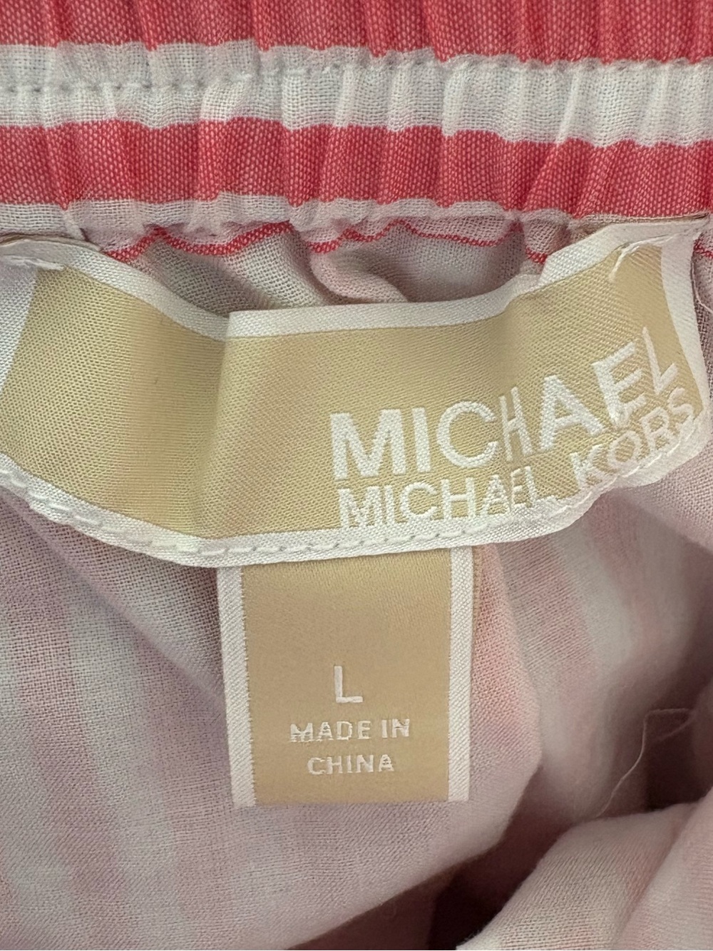Michael Kors Pink and White Striped Tiered Mini Skirt - Picture 3 of 3